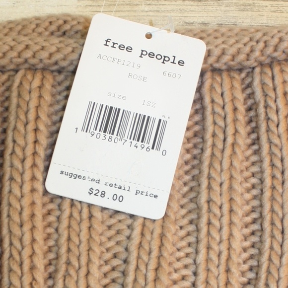 Free People Rory Ribbed Beanie - Rose - Picture 4 of 4